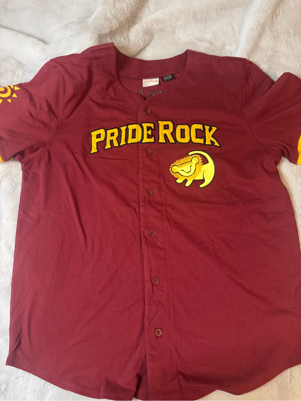 Disney The Lion King Maroon Tee with Silver Accent